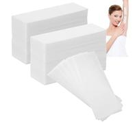 400 strisce di cera in tessuto non tessuto per braccia, strisce di cera facciale per donne, strisce di cera per epilazione bikini per braccia, sopracciglia, peli delle ascelle e del viso, strisce di