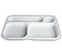 400 Vassoi Monoporzione 4 Scomparti in Plastica Rigida Vassoio 33x27cm Riutilizzabili