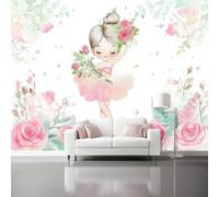 400 x 280 cm Art Carta da parati, Carino Rose Ragazza Carta da parati fotografica, Bianco Poster murale per Camera Da Letto Soggiorno Bambini Camera, Personalizable