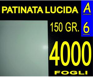 4000 FF A6 CARTA PATINATA LUCIDA STAMPANTI LASER X pieghevoli 150 GR