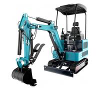 4000 Lbs Mini Excavator - Efficient Diesel Engine Micro Digger With Hydraulic Joystick - Heavy-Duty Track Hoe For Farm, Garden & Trenching(Turquoise Blue)