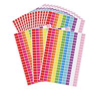 4000 pezzi Etichette Adesive Colorate Rettangolari, 3/4 Pollici Etichette Adesive Colorate Rimovibili Etichette Autoadesive per Pianificatore Etichettatura Libri Ufficio (Multicolore)
