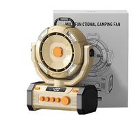 40000mah Ventilatore da Campeggio,Velocità Regolabile All'Infinito,Testa Del Ventilatore Rotante a 180°,Illuminazione a LED,Con Timer, Telecomando, Nessun Rumore,All'Aperto,In Campeggio (A,40000mAh)