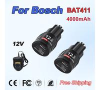 4000mah Per Bosch BAT411 Batteria 12V Batteria di Ricambio Per Bosch BAT411 BAT412A BAT414 BAT412 D-70745GOP Utensili Elettrici Batteria