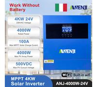 4000W Inverter Solare Off-Grid Ibrido MPPT100A Pure Sine Wave 24V 220V 500V WIFI