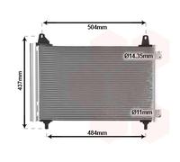 40015705 VAN WEZEL Condensatore, Climatizzatore per CITROËN,DS,JEEP,OPEL,PEUGEOT