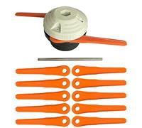 4006-710-2137 Testa per decespugliatore PolyCut 6-2 con 10 lame e asta di montaggio, compatibile con Stihl FS38 FS40 FS45 FS50 FSA60 FSA86 String Trimmer, sistema di taglio a doppia lama per prato