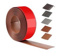 400cm X 5cm Striscia Di Soglia Autoadesivo,Profilo Di Transizione Pvc Per Cucina/Soggiorno,Transizione Del Pavimento Per Unire Le Fughe Del Pavimento/Piastrelle(Venatura Del Legno Di Teak Tailandese）