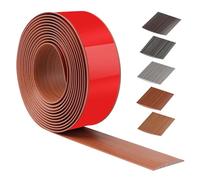 400cm X 5cm Striscia Di Soglia Autoadesivo，Profilo Di Transizione Pvc Per Cucina/Soggiorno, Transizione Del Pavimento Per Unire Le Fughe Del Pavimento/Piastrelle (Venatura Del Legno Di Noce）