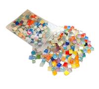 400g Quadrato Cristallo Mosaico Piastrelle Colori Assortiti Opaco Fai-da-Te 1cm
