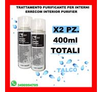 400ML ERRECOM IGIENIZZANTE 2 DEODORANTE SPRAY AUTO AL TALCO IN FORMATO DA 200ML