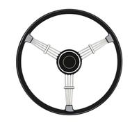 400mm Classic Steering Wheel Banjo Drift Modified Steering Wheel Compatible For Porsche 356 A B C PreA 1950-1966(Black)