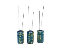 400pcs/lot p25 25V 220UF Low ESR/Impedance high frequency aluminum electrolytic capacitor size 6 * 12 220UF25V 20% CZAOINCU
