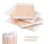 400pcs Microblading Tampone di Cotone con Manico in Legno Piccola Punta Punta Testa per Sopracciglio Tatuaggio Bellezza Trucco Colore Unghie Cuciture Dedicate Sporco Picking Bastoni Puntati cotton