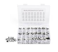 400PcsBox SMD Aluminum Electrolytic Capacitor Assorted Kit 24Values Sample Kit Motherboard Solid Capacitor 50V 16V 25V 35V 10V MQXFCZUX