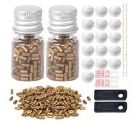400Pezzi Pietre Accendini Kit, Pietra Focaia di Accendini a Benzina, Selci Accendino Universali con Stoppino Guarnizioni in Gomma Cotone e Feltro per Riparazioni Maggior Parte Degli Accendini