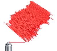 400pz Cannucce per Bombolette Spray, 12cm Tubi di Prolunga Ricambio in Plastica Rossa Lunghi per Bombolette Spray di Vernice Detergente e Lubrificante