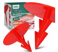 400x Millto Clips Riscaldamento A Pavimento Pellicola 30 mm Graffette Fissaggio Tasselli Ganci Ancoraggi Punte Supporti Montaggio Foglio Isolante Polistirolo Rosso