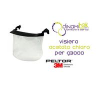 40197 V4DK VISIERA CON VISORINO CORTO IN ACETATO TRASPARENTE 3M