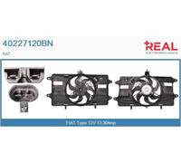 40227120BN REAL Elettromotore, Ventola radiatore per FIAT