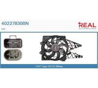 40227830BN REAL Elettromotore, Ventola radiatore per FIAT