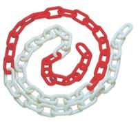 40271 CATENA IN PLASTICA BIANCA ROSSA GR. 8 MT. 25