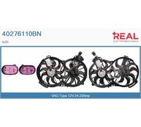 40276110BN REAL Elettromotore, Ventola radiatore per AUDI