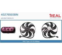 40276503BN REAL Ventola, Raffreddamento motore per AUDI,SEAT,SKODA,VW