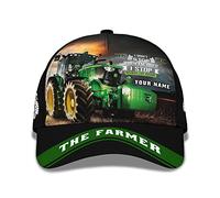 403 Donna Uomini Cappello da Baseball Regolabile Berretto da Baseball Trucker Cappellino Trattore Personalizzato Stampato in 3D The Farmer - Non Mi Fermo Quando Sono Stanco, Mi Fermo Quando Ho Finito