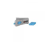 40324 4002888403245 Lindy 40324 clip sicura Bloccaporte + chiave DisplayPort Blu