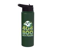 404 Boo Not Found Ghost Halloween Humor Stainless Steel Insulated Water Bottle
