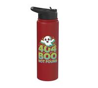 404 Boo Not Found Ghost Halloween Humor Stainless Steel Insulated Water Bottle