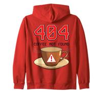 404 Coffee Not Found Funny Tech Programmer Meme Design Felpa con Cappuccio