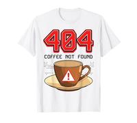 404 Coffee Not Found Funny Tech Programmer Meme Design Maglietta