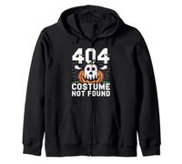 404 Costume Non Trovato Design Halloween Pixel Art Felpa con Cappuccio