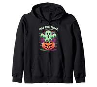 404 Costume Non Trovato Design Halloween Pixel Art Felpa con Cappuccio