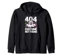 404 Costume Non Trovato Design Halloween Pixel Art Felpa con Cappuccio