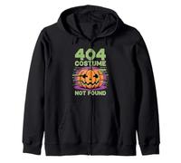 404 Costume Non Trovato Design Halloween Pixel Art Felpa con Cappuccio