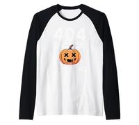 404 Costume Non Trovato Design Halloween Pixel Art Maglia con Maniche Raglan
