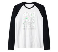 404 Costume Non Trovato Design Halloween Pixel Art Maglia con Maniche Raglan