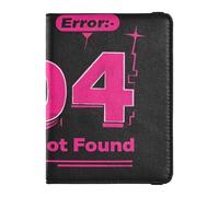 404 Error Life Not Found Cuoio decorativo passaporto libro titolare Vaccino Caso Protector Cover Passport Caso Documenti di Viaggio Portafoglio Leggero, 404 Durata errore non trovato, 1 size
