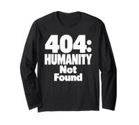 404 umanità Non trovata Programmatore Coder Umorismo Maglia a Manica