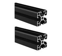 4040 Alluminio Estrusione T Slot 300mm Lungo Nero 2 Pack, Profilo in Alluminio Estruso T-Slot 40 Serie Standard Europeo Anodizzato Guida Lineare 40 x 40mm 2Pcs (Kwweeoo)