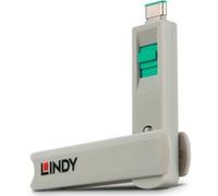 Lindy Serratura per porta USB-C 40426 – 1 chiave, 4 serrature – Verde