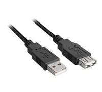 Sharkoon USB 2.0 USB forlÃ¦ngerkabel 1m Sort