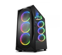 SHARKOON CASE REV300 FULL-TOWER, SIDE GLASS - BLACK