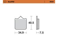 405501 PASTIGLIA FRENO ANT. ROADPRO SINDER TRIUMPH SPEED TRIPLE 1050 2014