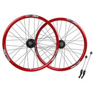 406 BMX Set Di Ruote 20 Pollici Cerchio Per Bicicletta Freno A Disco 32H Mozzo Ruotas Per Mountain Bike Ruota Anteriore E Posteriore Cassetta A 7-12 Velocità,QR 1710G(Red)