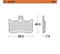 406001 PASTIGLIA FRENO ANT. ROADPRO SINDER VICTORY HAMMER 106 S LE 2014