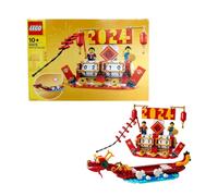 LEGO Calendario Festivo, Giochi Creativi per Bambini e Bambine, 2 Opzioni di Costruzione: Capodanno Lunare e Festa delle Barche Drago Giocattolo, Regalo per Amanti delle Tradizioni Cinesi 40678